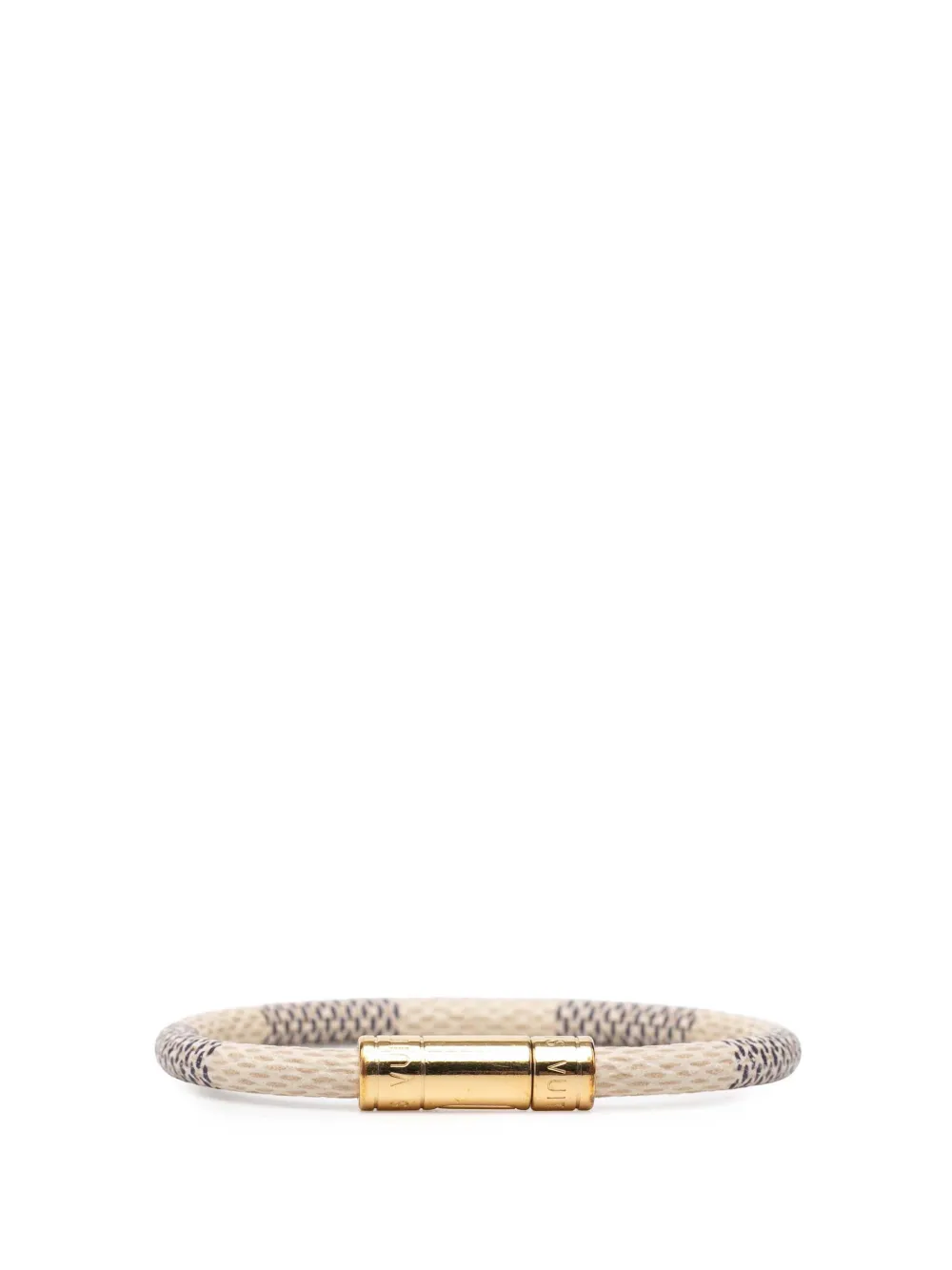 Louis Vuitton Pre-Owned Bracciale Keep it in tela Damier Azur 2015 - Bianco