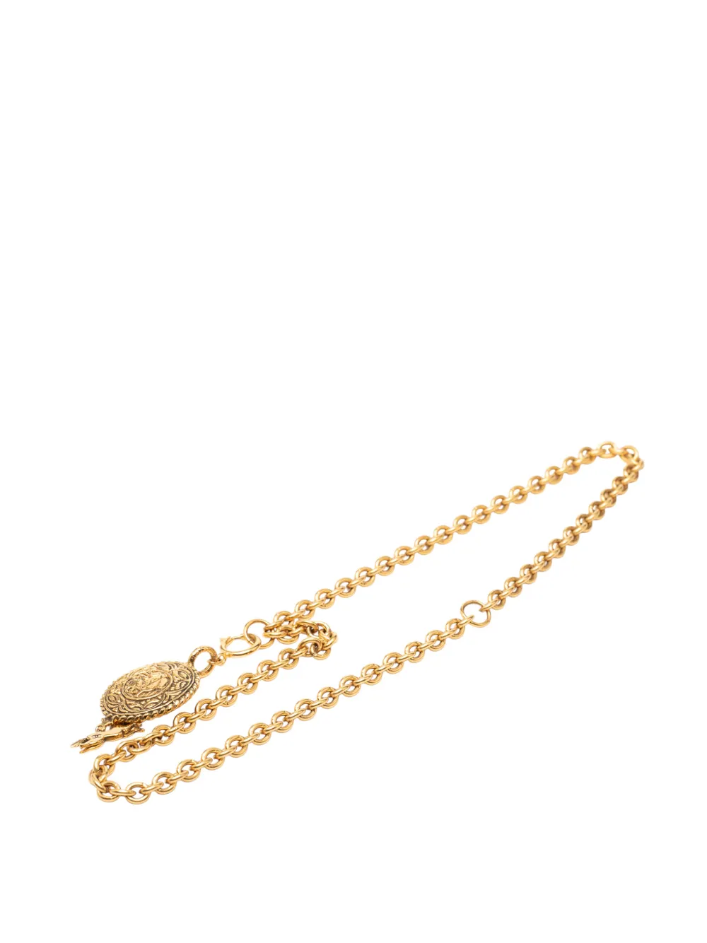 CHANEL Pre-Owned 20th Century Gold Plated Knight Horse Pendant Necklace costume necklace - Oro