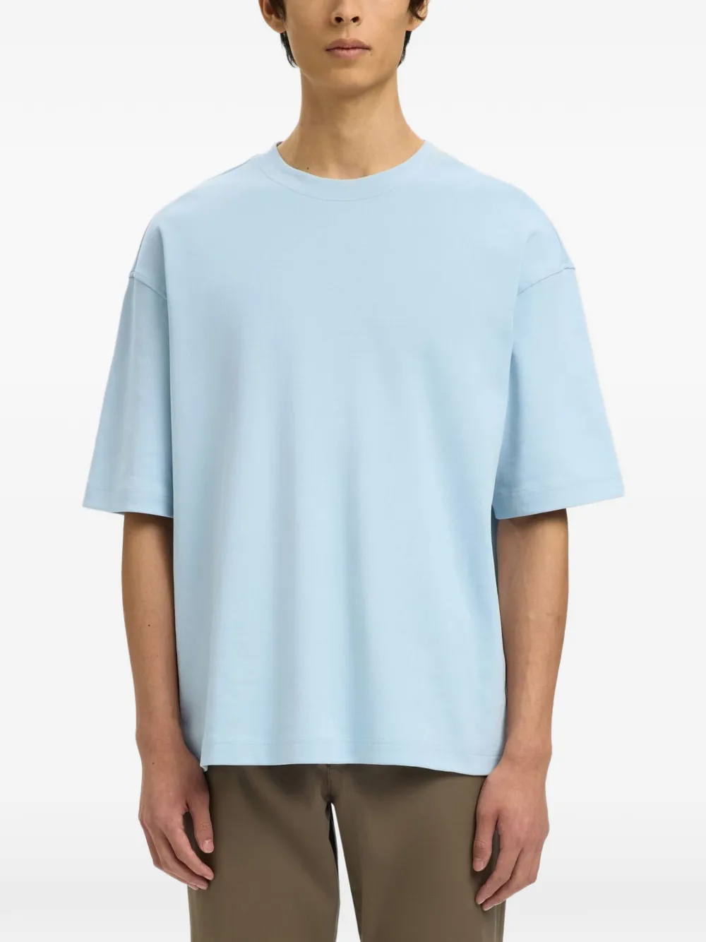  Selected Round-neck T-shirt - Blue 