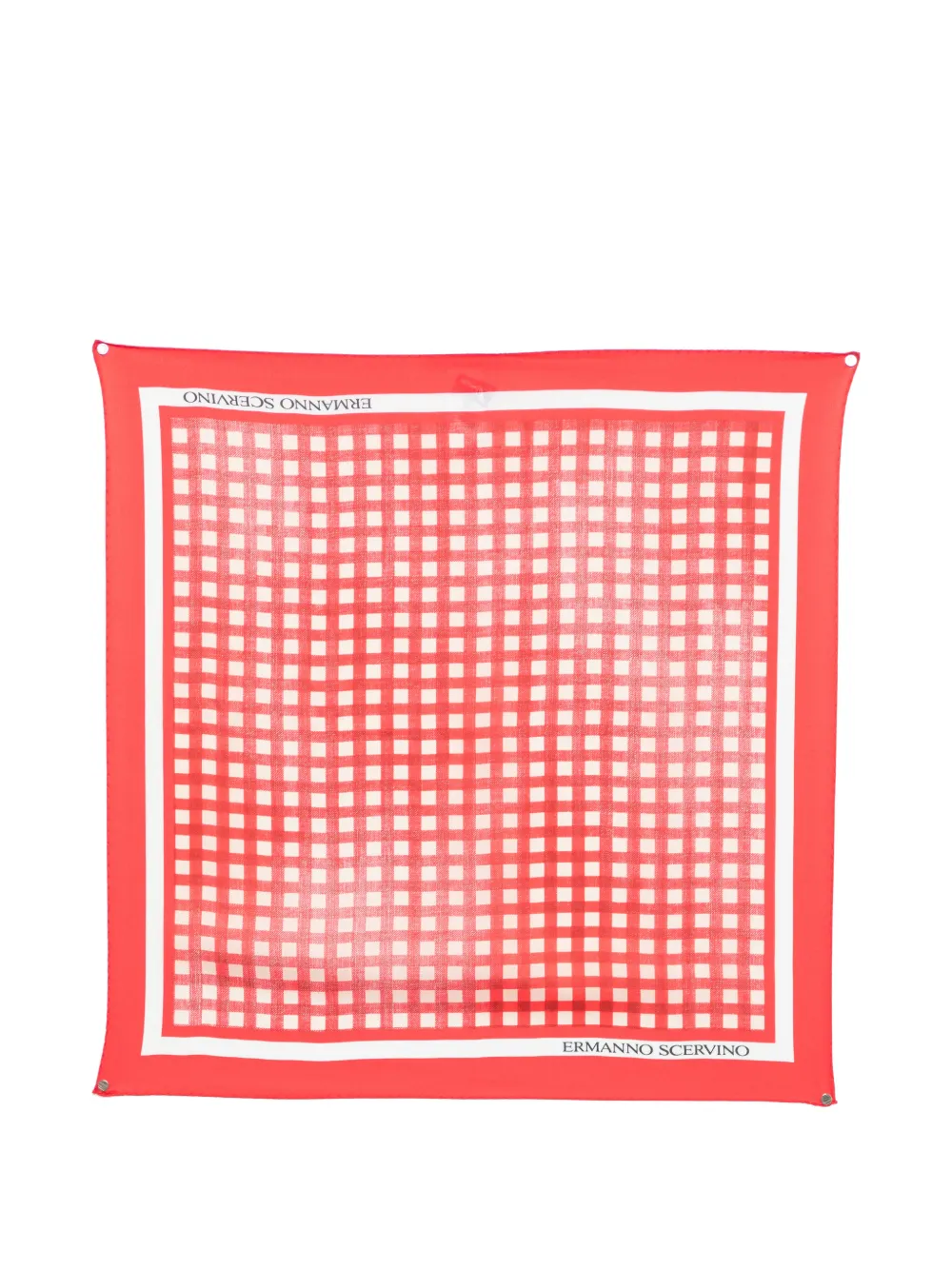 Ermanno Scervino Checked Scarf In Red