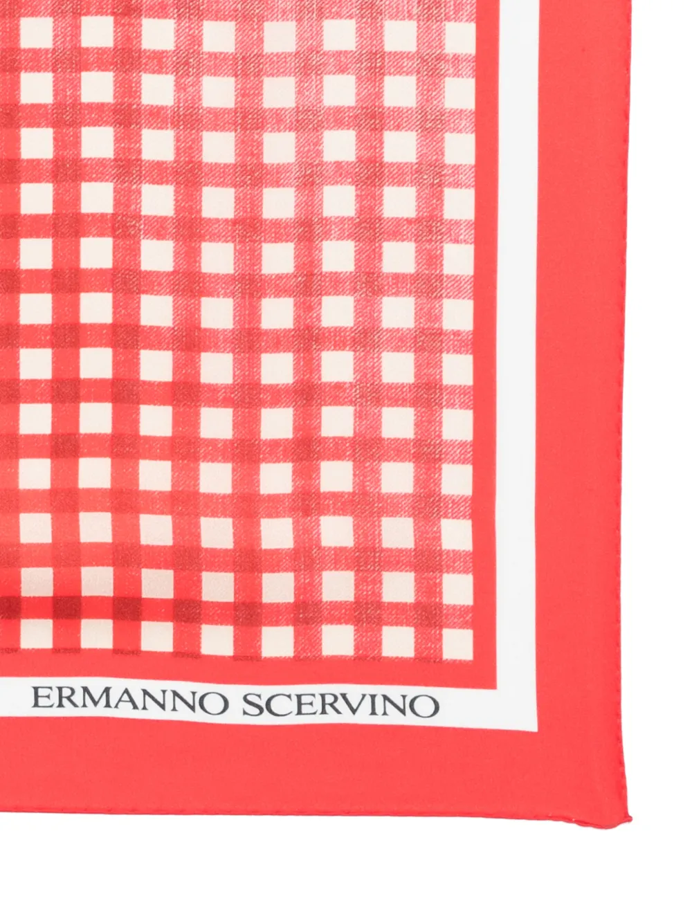 Ermanno Scervino Geruite sjaal Rood