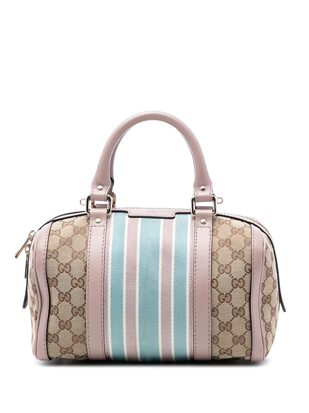 Gucci Pre-Owned 2016-2025 Small GG Canvas Web Joy Boston Bag satchel - Marrone