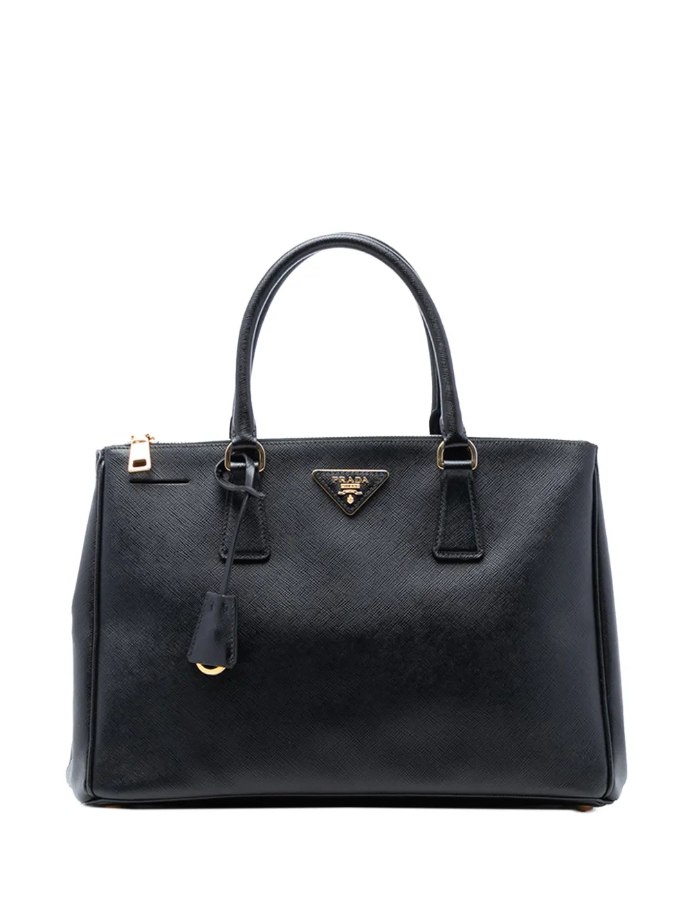 Prada Pre-Owned 2013-2025 Medium Saffiano Lux Galleria Double Zip satchel - Nero