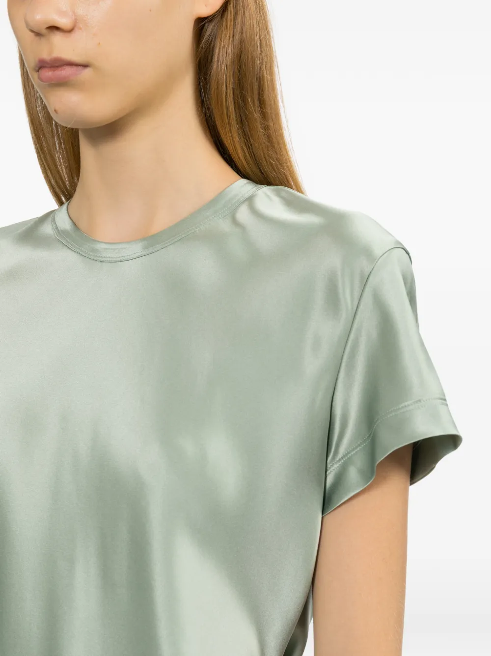 Helmut Lang Zijden blouse Groen