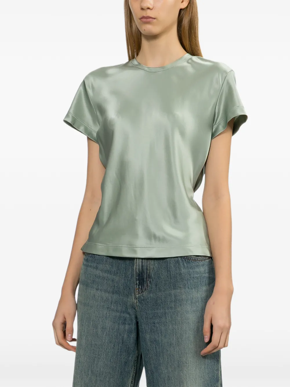  Helmut Lang Silk Blouse - Green 