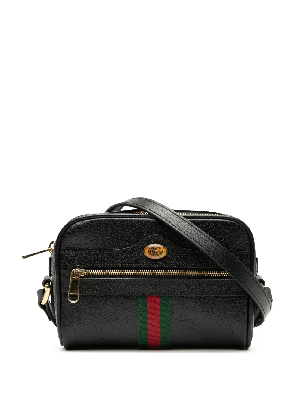 Gucci Pre-Owned 2016-2026 Mini Leather Ophidia crossbody bag - Nero