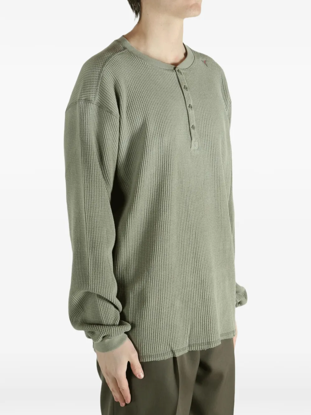  Roa Button Textured Sweater - Green 