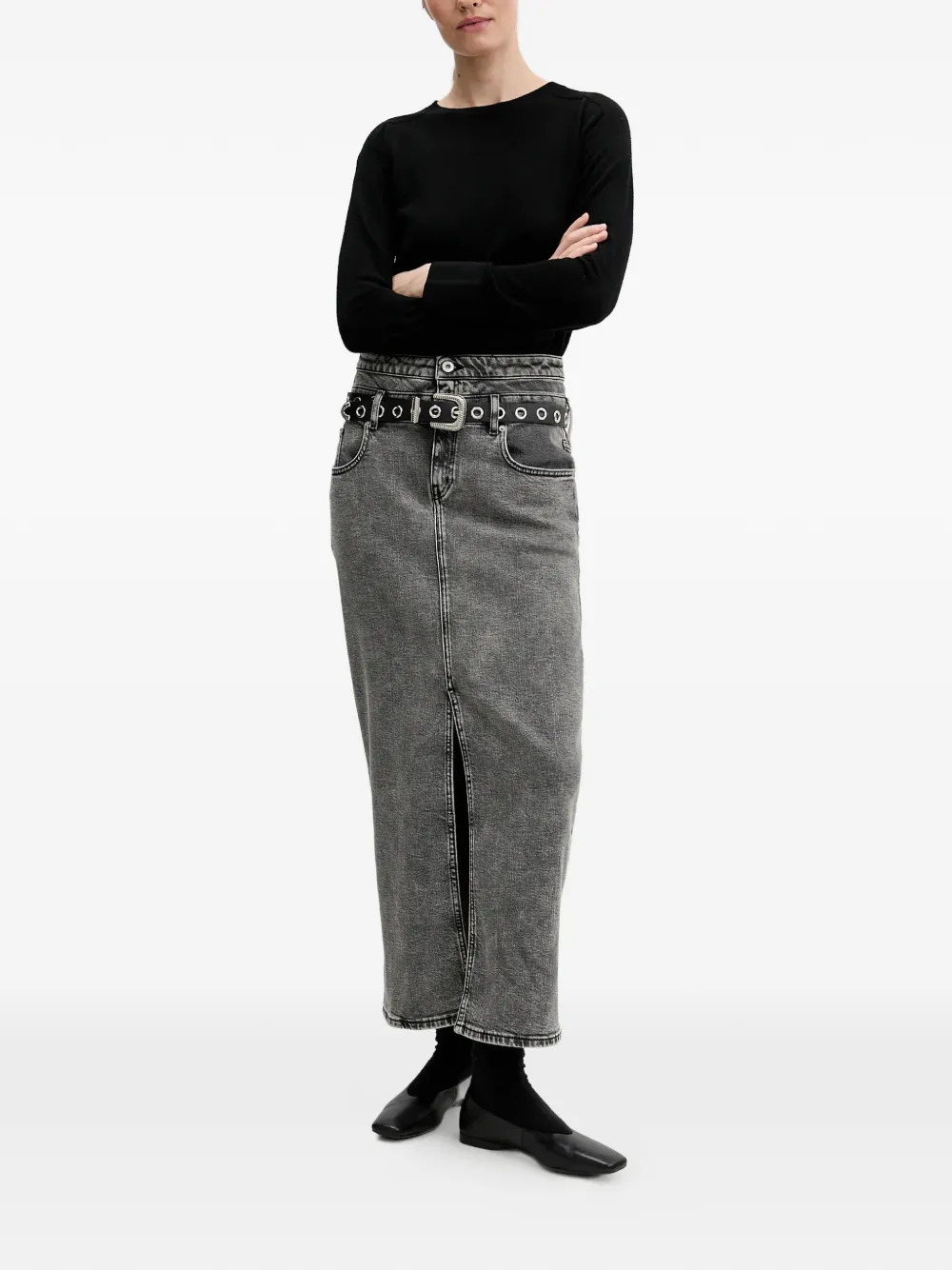 Karl Lagerfeld Jeans Denim rok Grijs