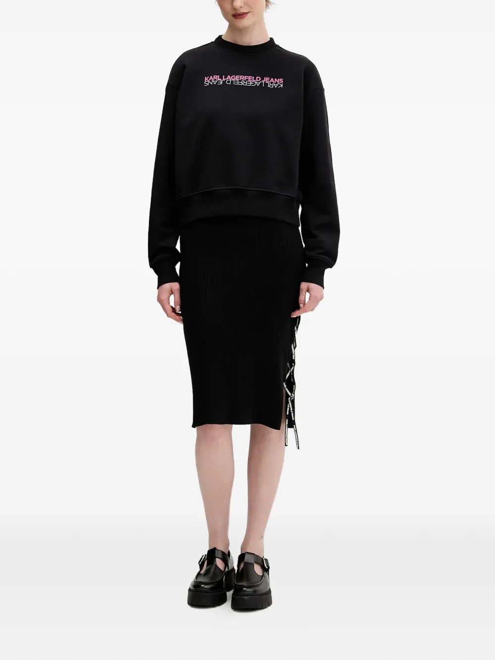 Karl Lagerfeld Jeans Crew-neck Sweatshirt - Black 