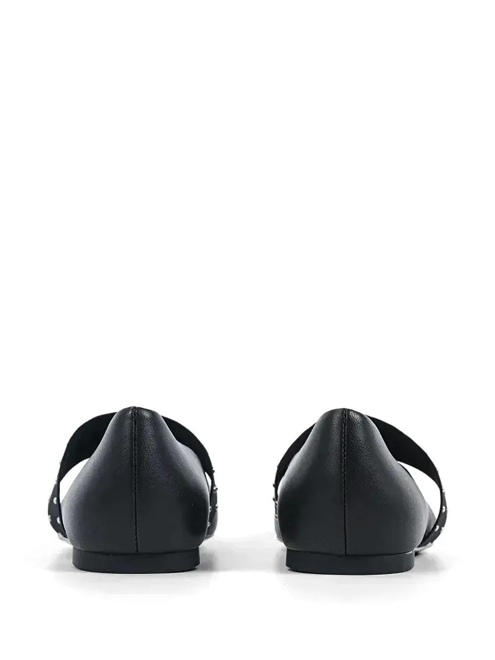Karl Lagerfeld studded strap ballet flats Zwart