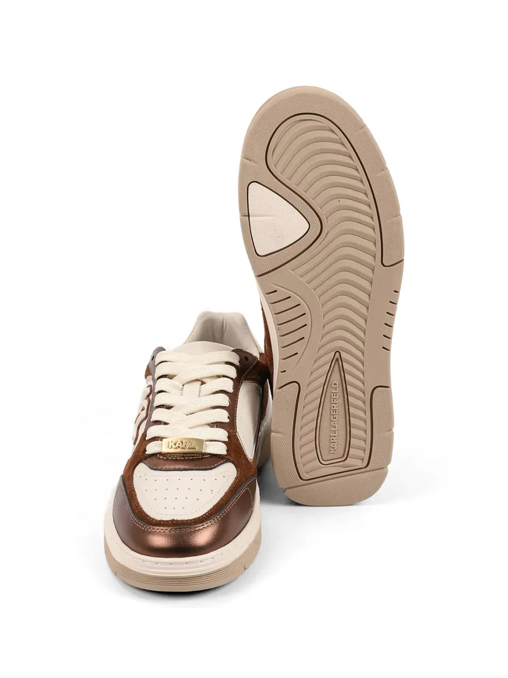 Karl Lagerfeld Sneakers met logo Bruin