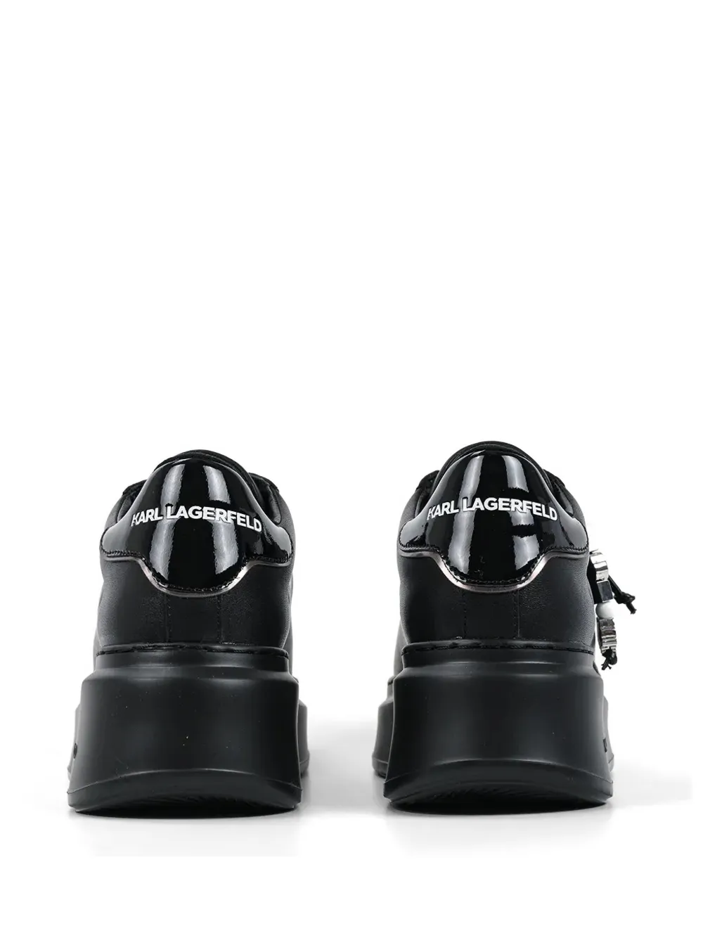 Karl Lagerfeld Sneakers met plateauzool en hanger Zwart