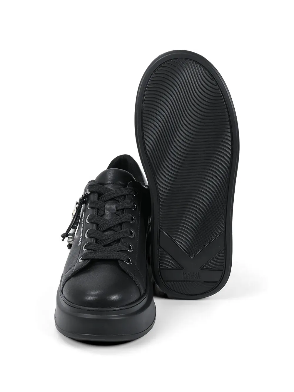 Karl Lagerfeld Sneakers met plateauzool en hanger Zwart