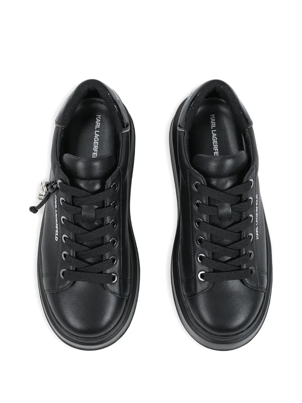 Karl Lagerfeld Sneakers met plateauzool en hanger Zwart