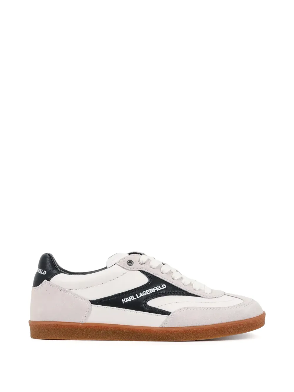 Karl Lagerfeld panelled lace-up sneakers - Bianco