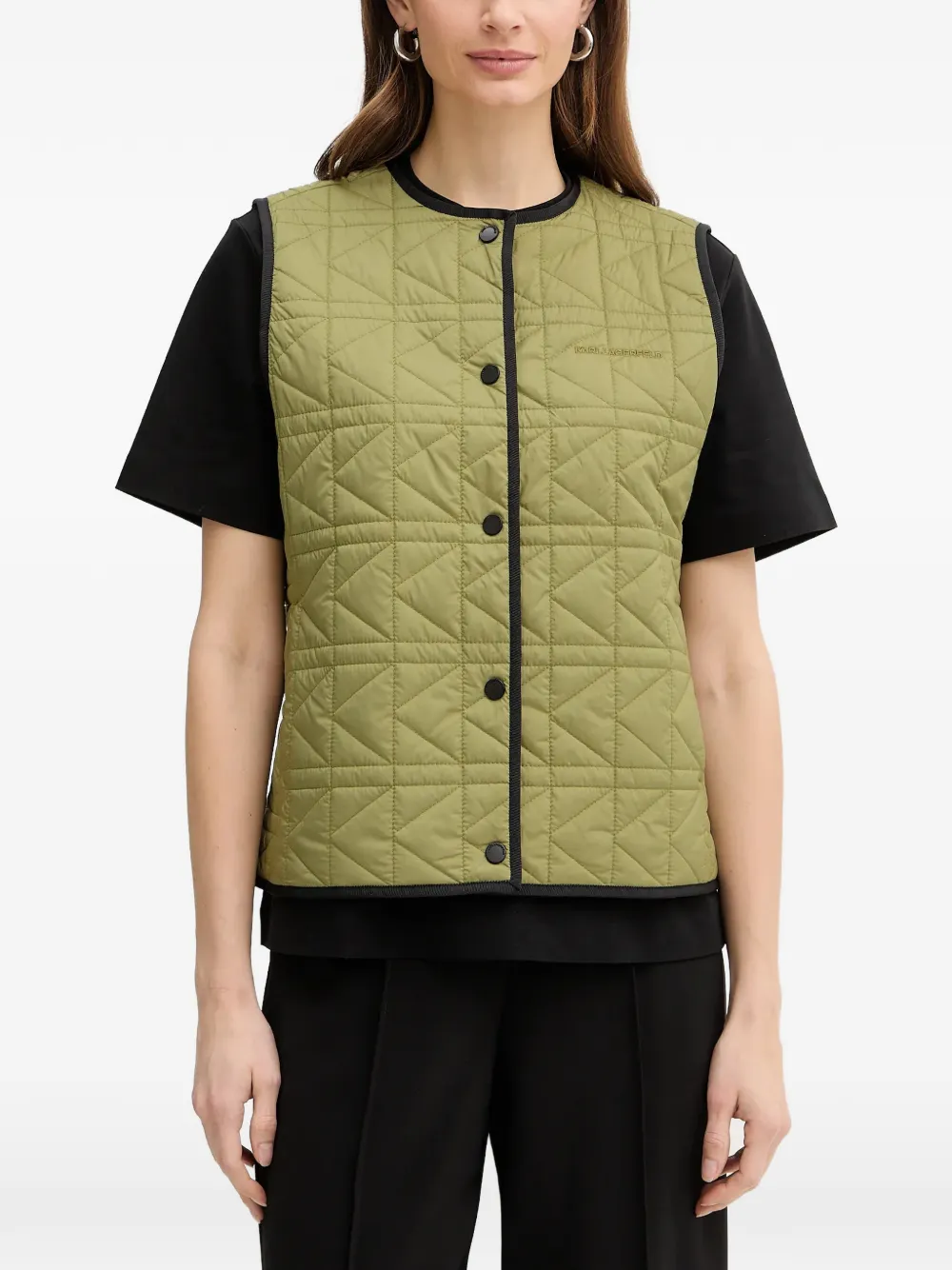 Karl Lagerfeld quilted gilet - Grün