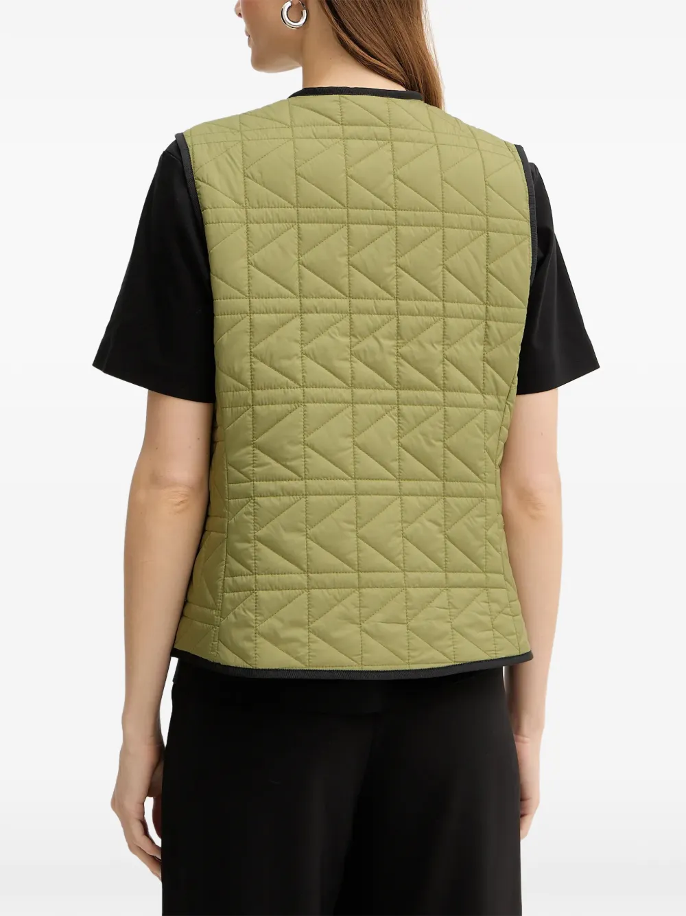 Karl Lagerfeld quilted gilet Groen