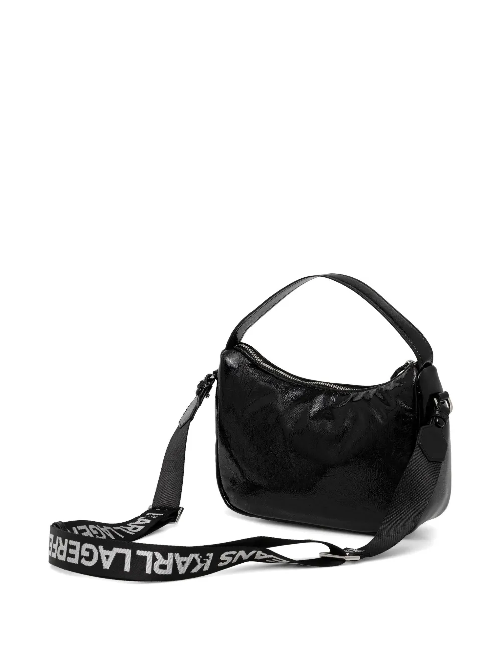  Karl Lagerfeld Jeans Logo Strap Satchel - Black 
