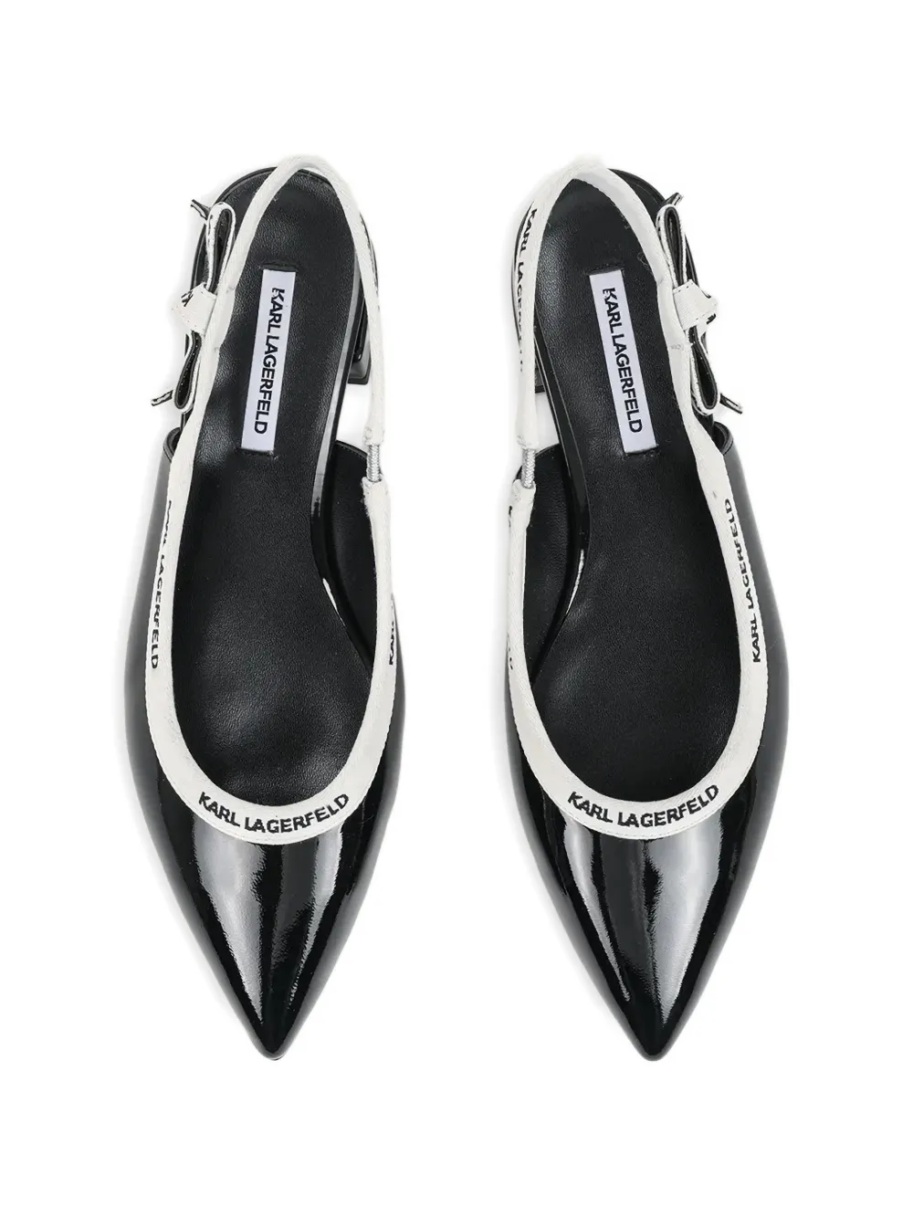 Karl Lagerfeld Pumps met puntige neus Zwart