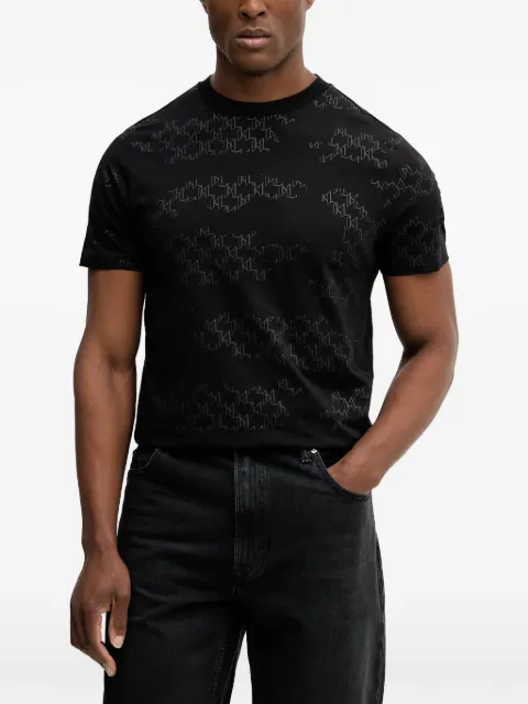 Karl Lagerfeld monogram-pattern short-sleeve T-shirt