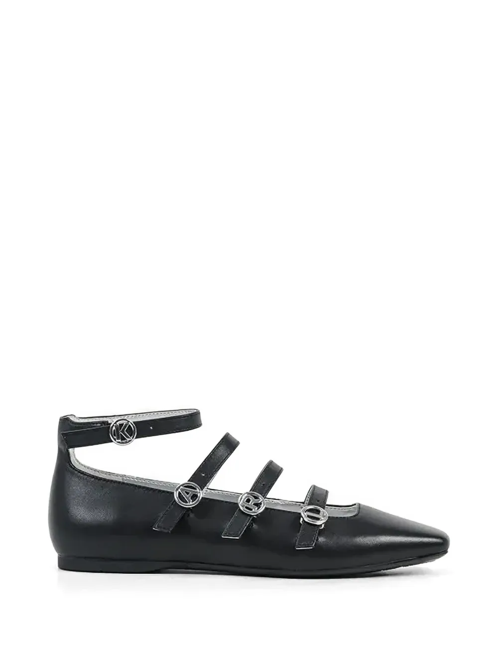 Karl Lagerfeld strappy ballet flats - Nero