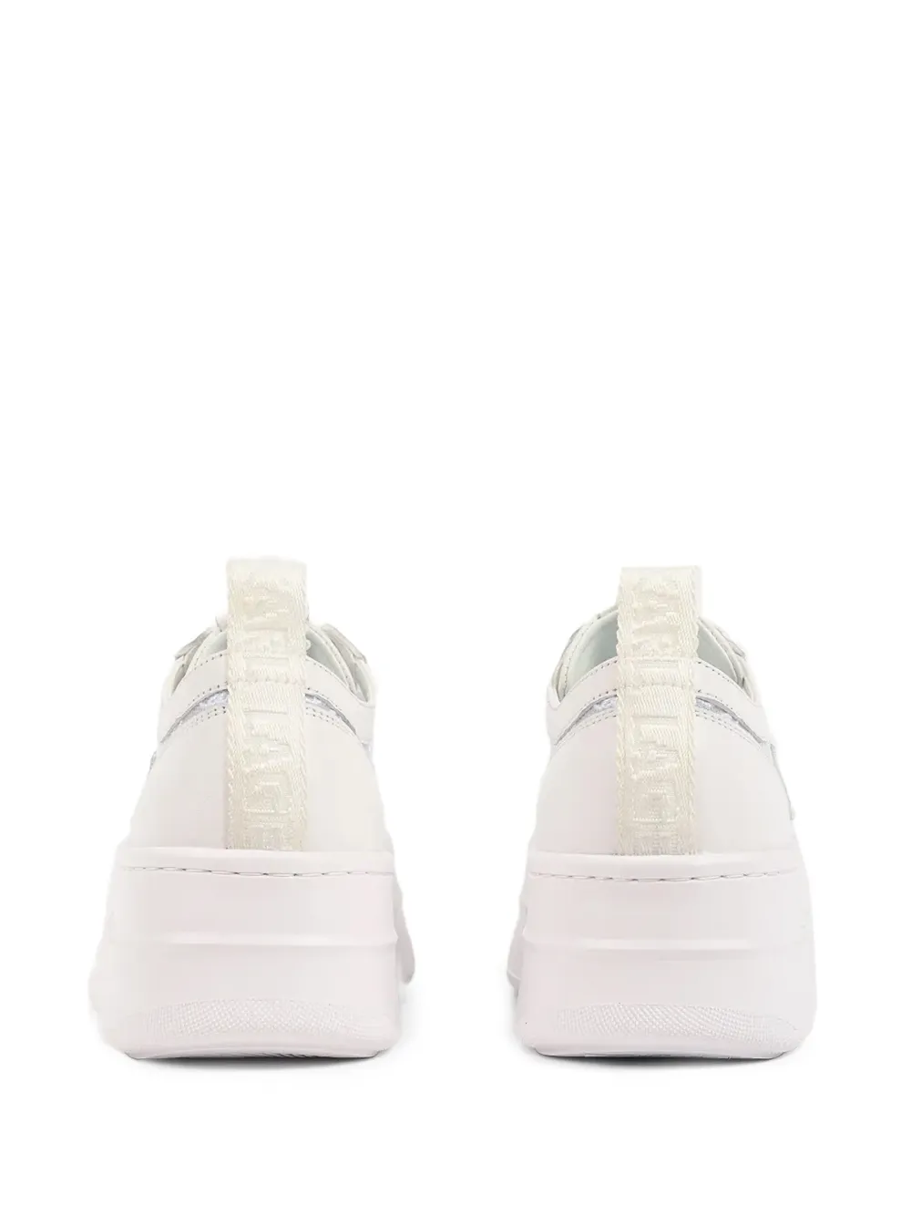 Karl Lagerfeld Sneakers met plateauzool en kant Wit