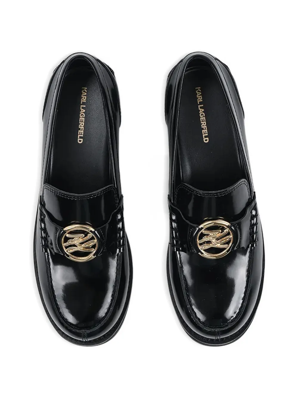 Karl Lagerfeld Loafers met embleem detail Zwart
