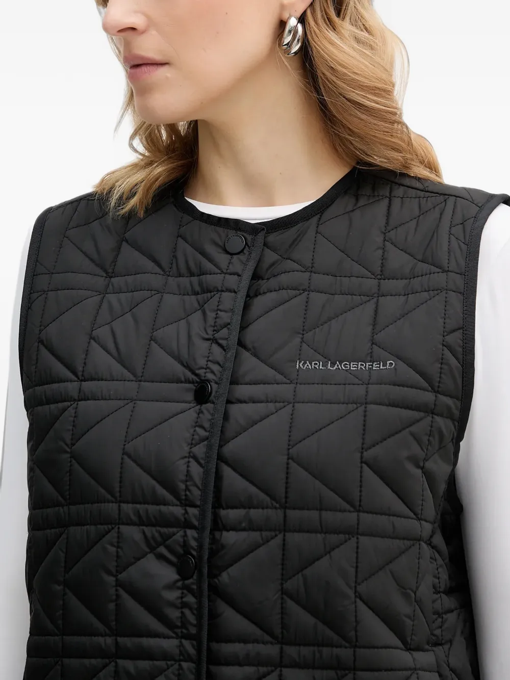 Karl Lagerfeld quilted vest - Black