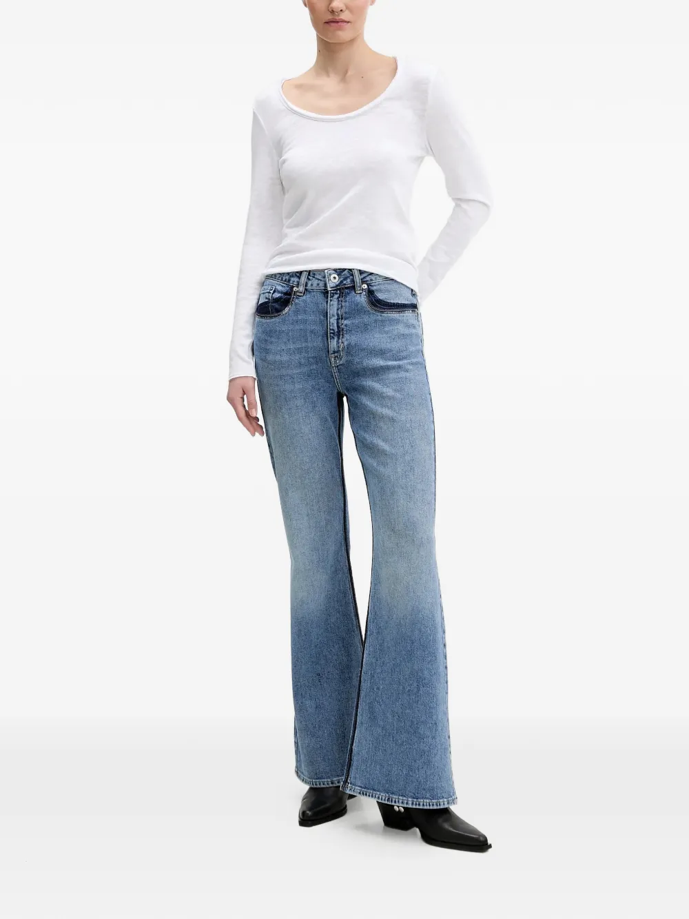  Karl Lagerfeld Jeans Vaqueros Acampanados - Azul 