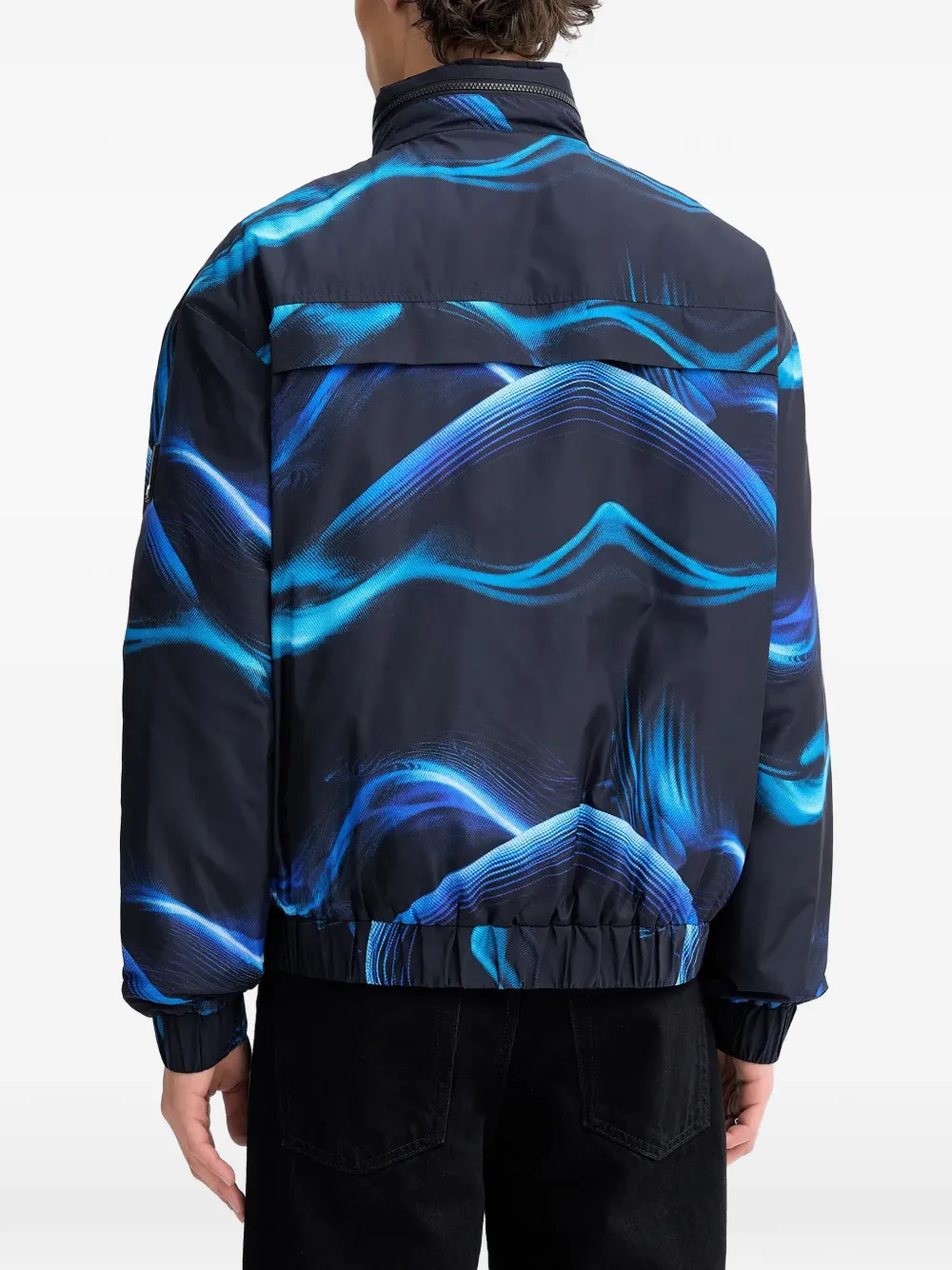 Karl Lagerfeld Jeans Jack met capuchon en print Zwart