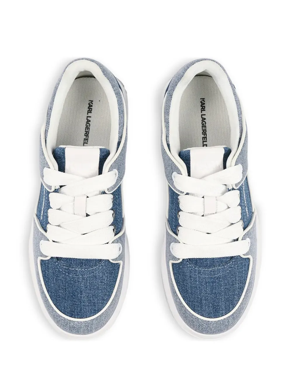 Karl Lagerfeld Sneakers met logodetail en vlakken Blauw