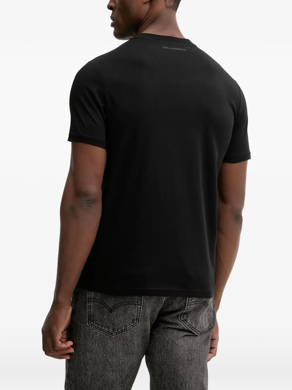 Karl Lagerfeld T-shirt met grafische print Zwart