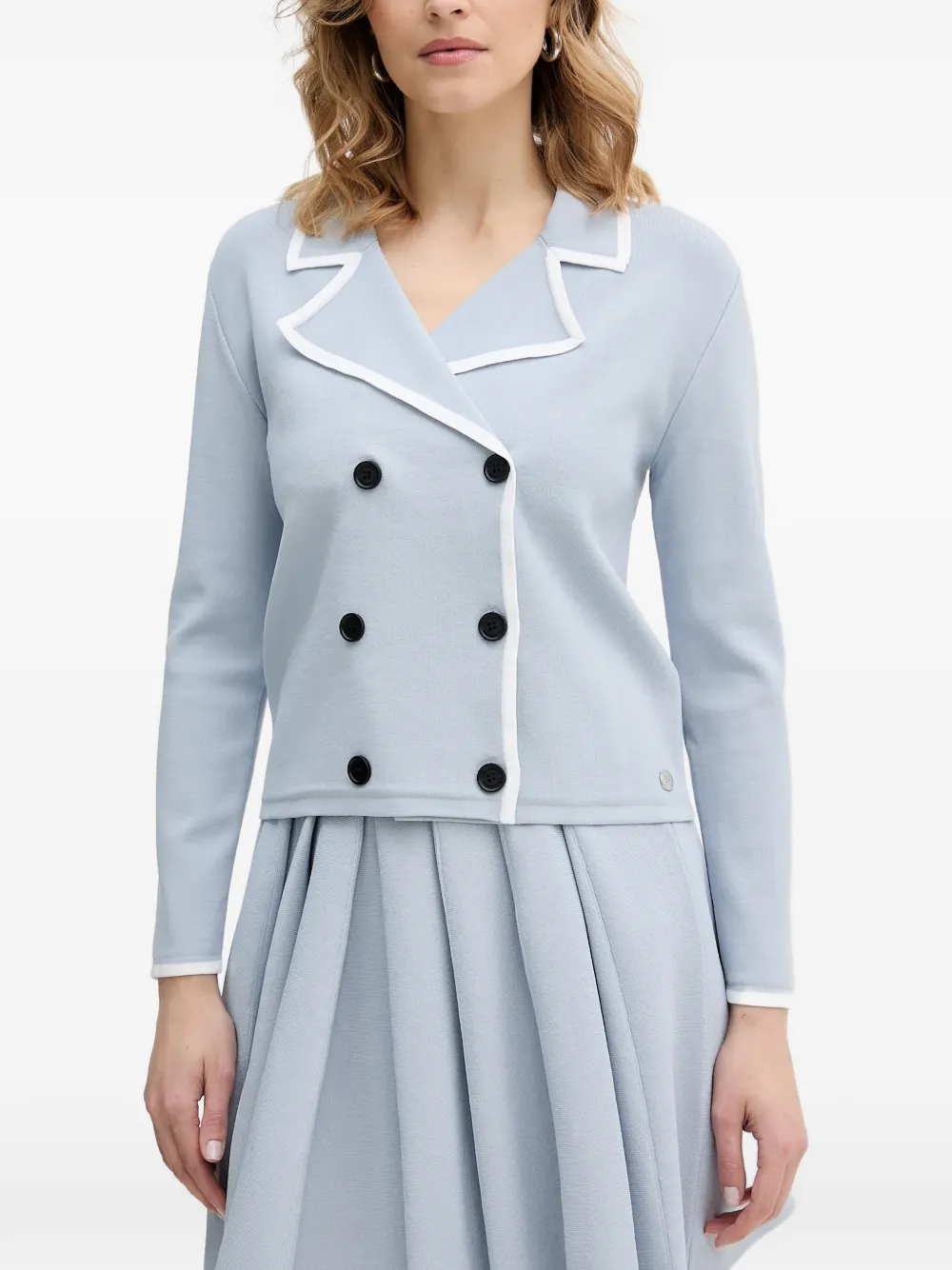 Karl Lagerfeld double-breasted cardigan - Blu