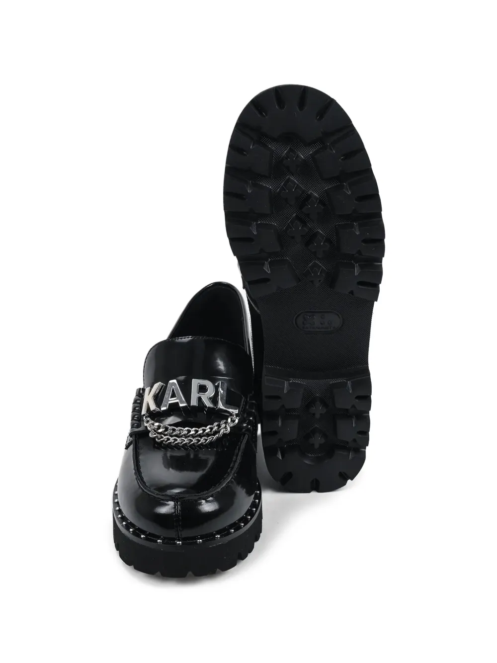 Karl Lagerfeld Loafers met kettingdetail Zwart