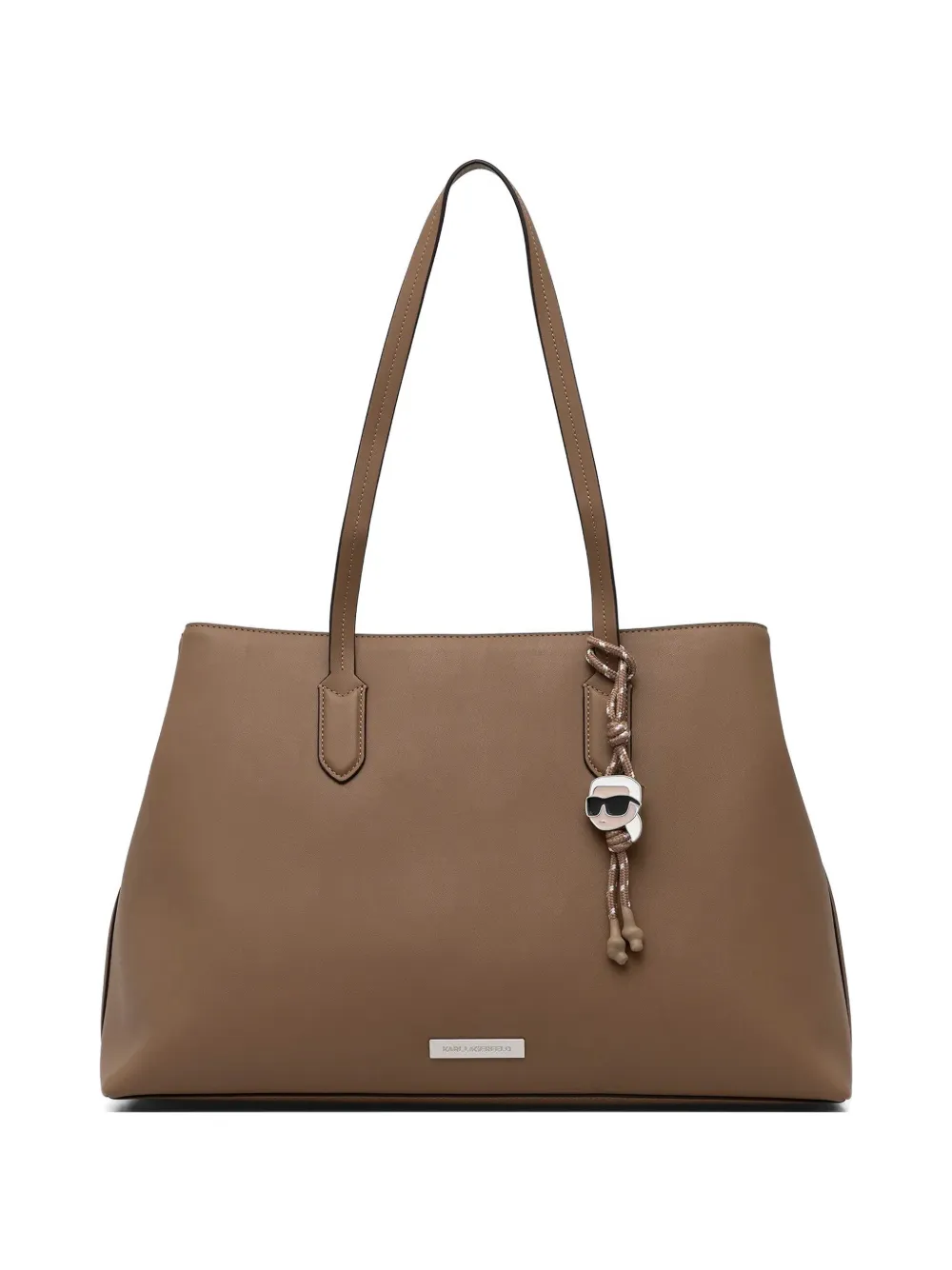 Karl Lagerfeld Ikon charm-detail tote bag - Marrone