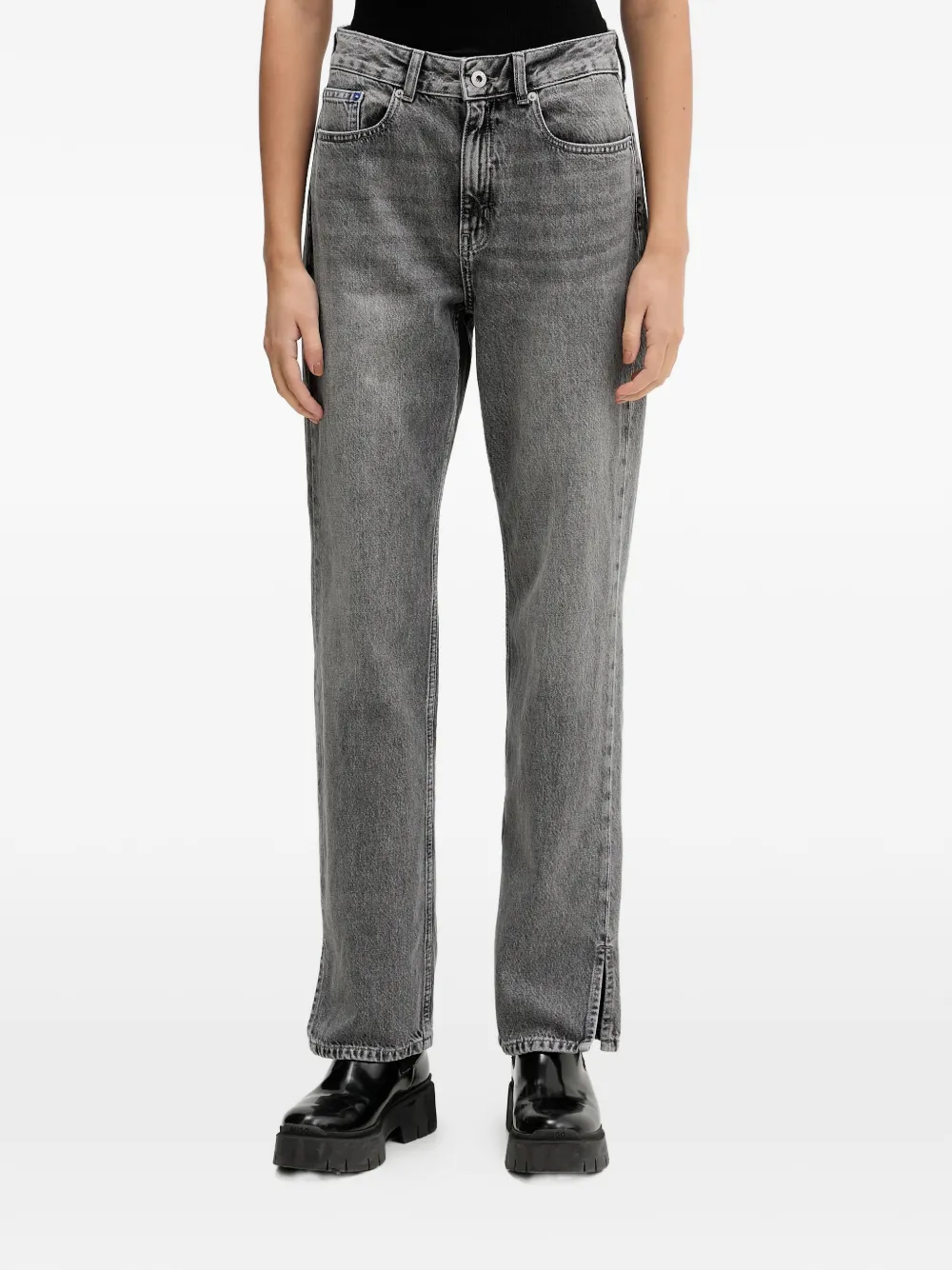 Karl Lagerfeld Jeans split-hem jeans - Grigio
