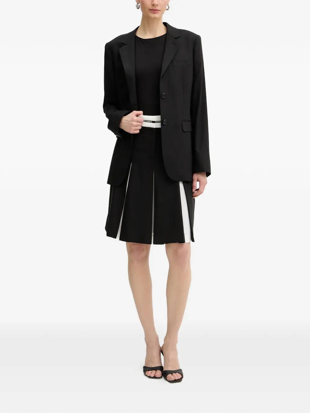 Karl Lagerfeld Single-breasted Blazer - Black 