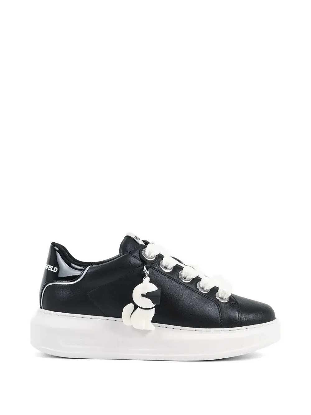 Karl Lagerfeld dog-charm lace-up sneakers - Nero