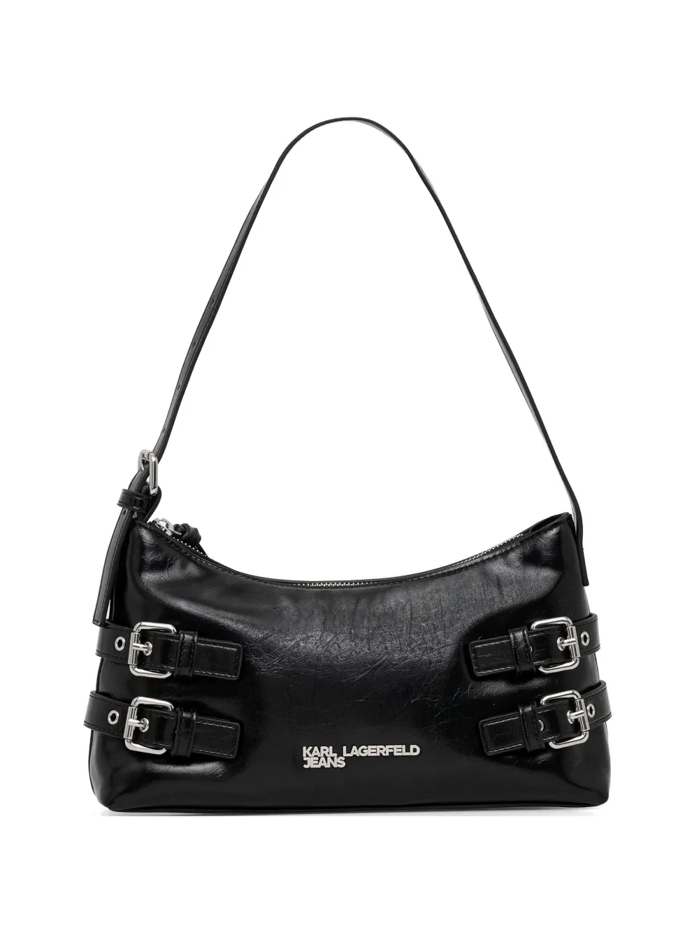 Karl Lagerfeld Jeans buckle-detail shoulder bag - Nero