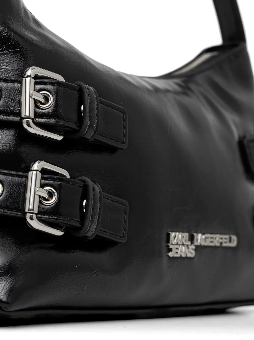Karl Lagerfeld Jeans Schoudertas met gespdetail Zwart