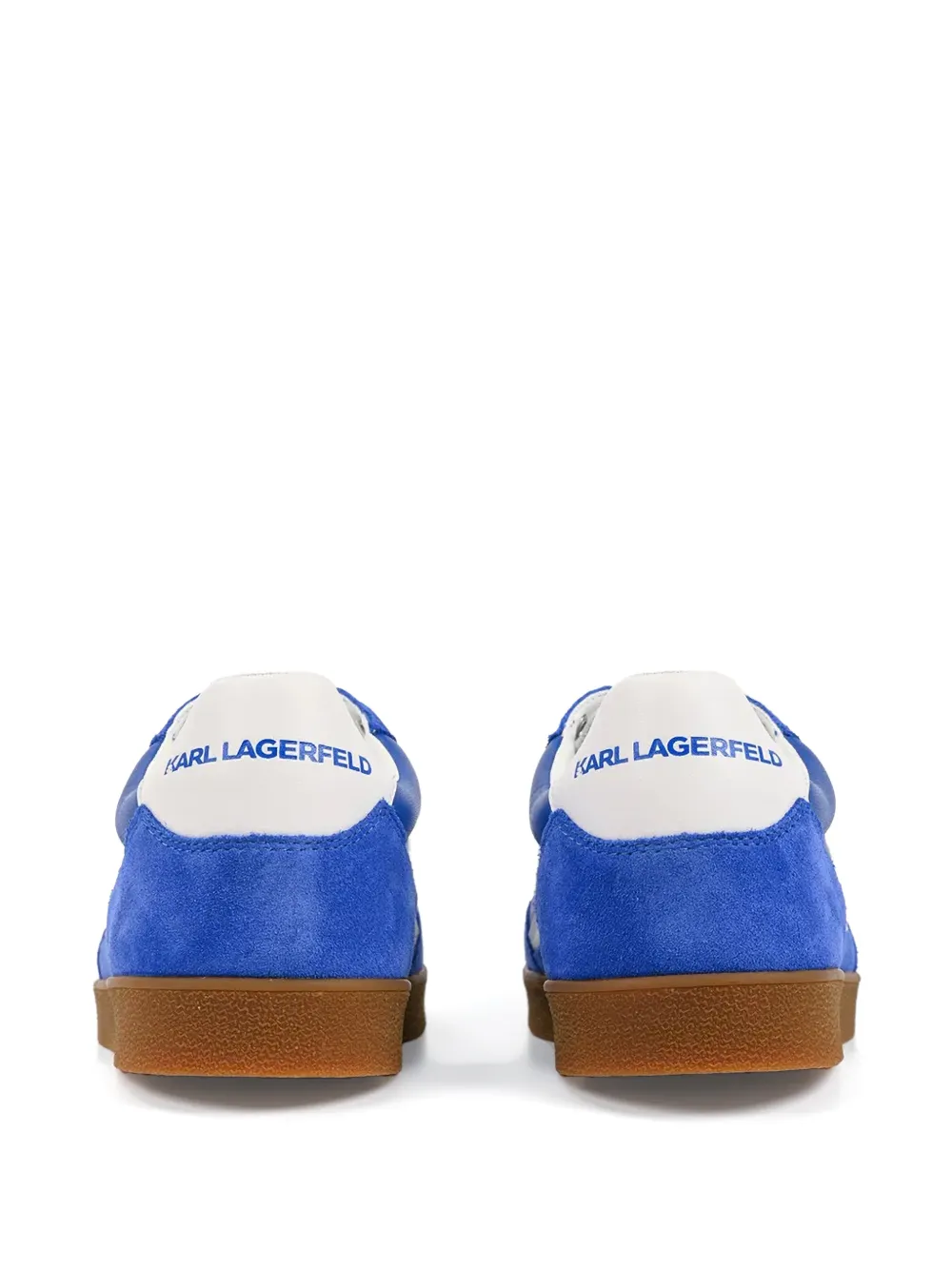 Karl Lagerfeld Suède sneakers met vlakken Blauw