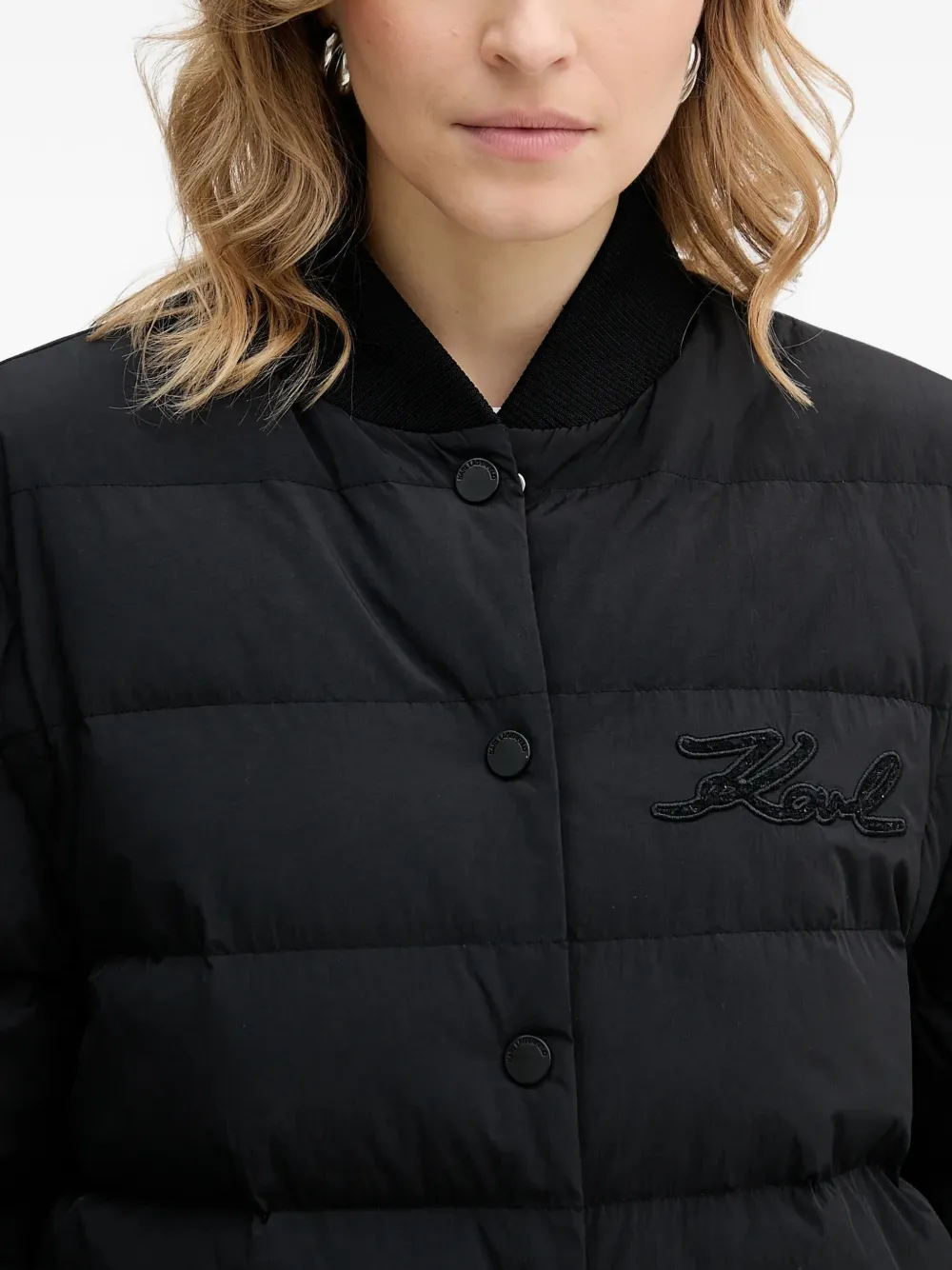 Karl Lagerfeld Jack met logodetail en vlakken Zwart