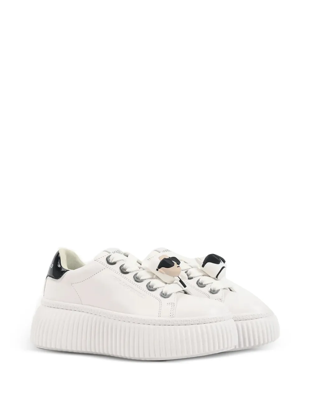 Karl Lagerfeld Sneakers met veterdetail Wit