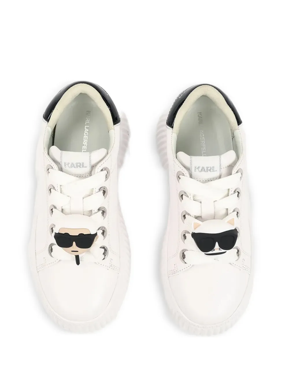 Karl Lagerfeld Sneakers met veterdetail Wit