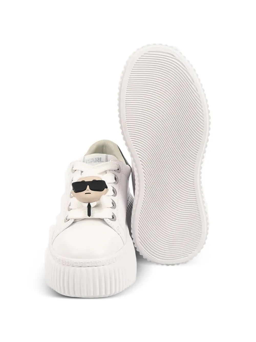 Karl Lagerfeld Sneakers met veterdetail Wit