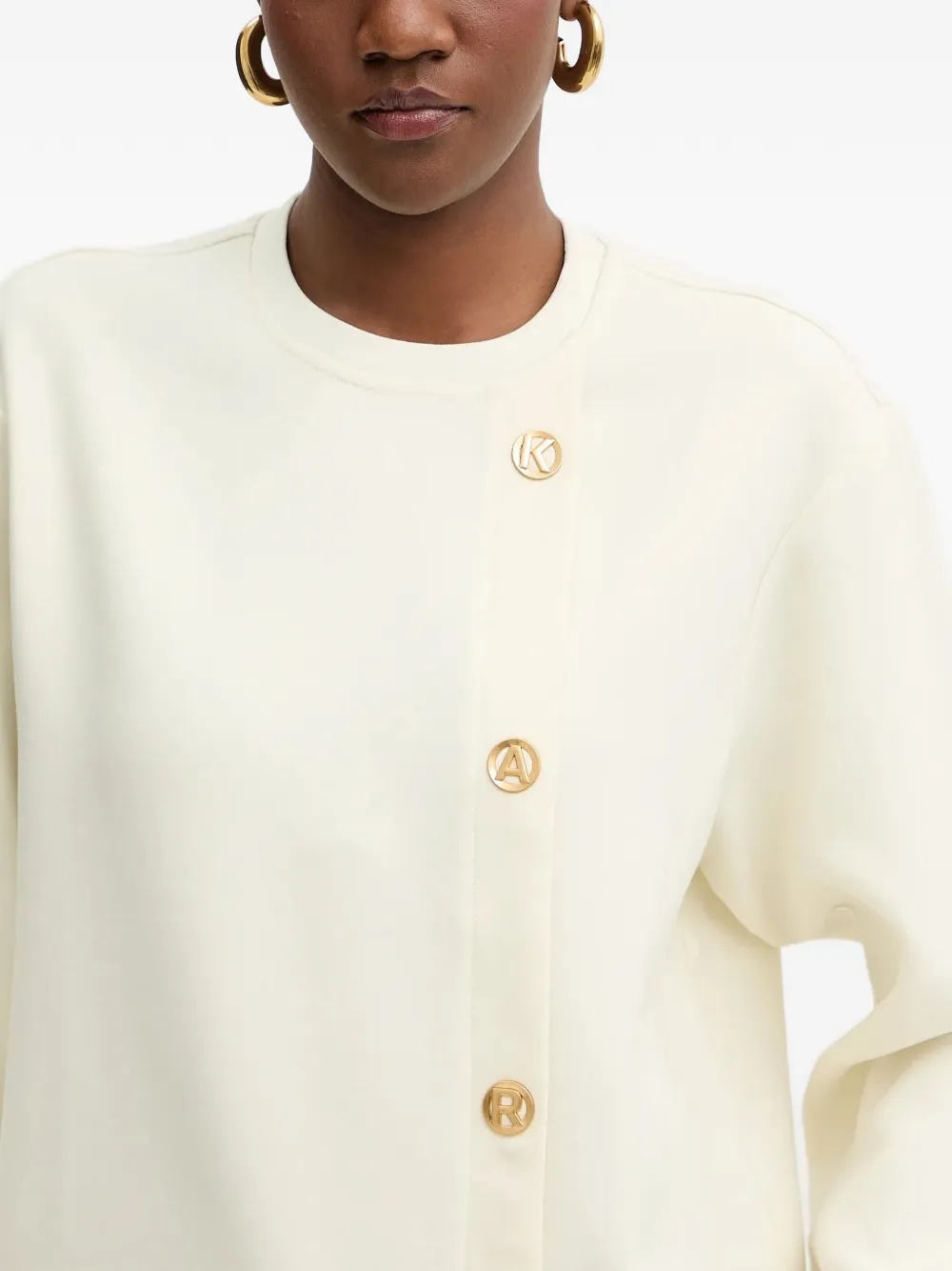 Karl Lagerfeld Top met knopen Beige