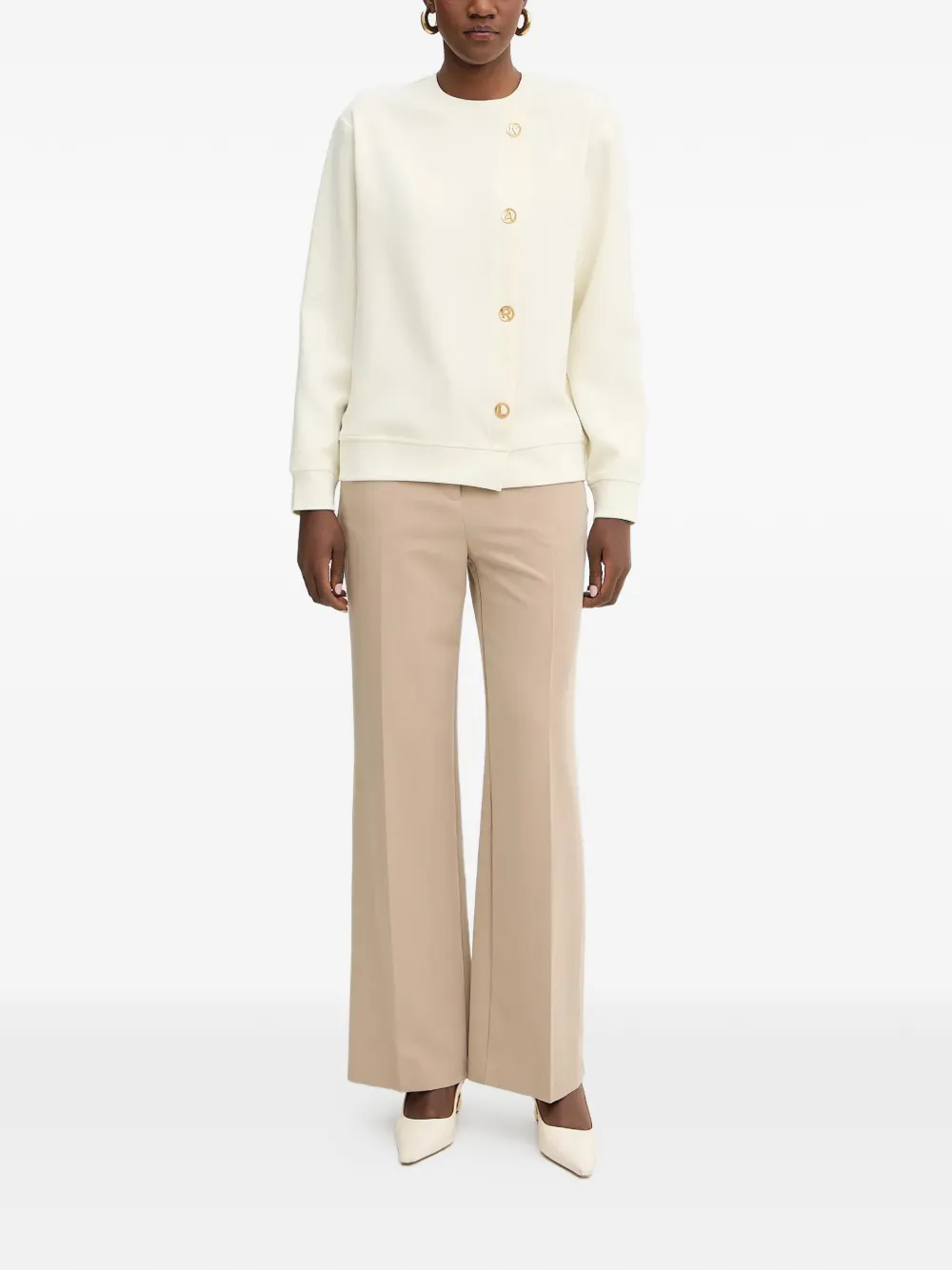  Karl Lagerfeld Buttoned Top - Neutrals 