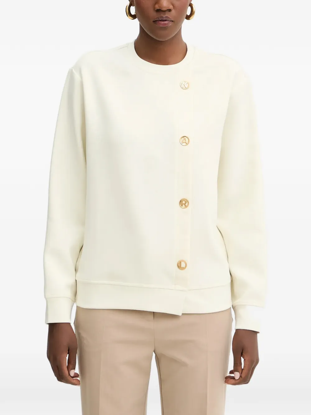 Karl Lagerfeld buttoned top - Toni neutri