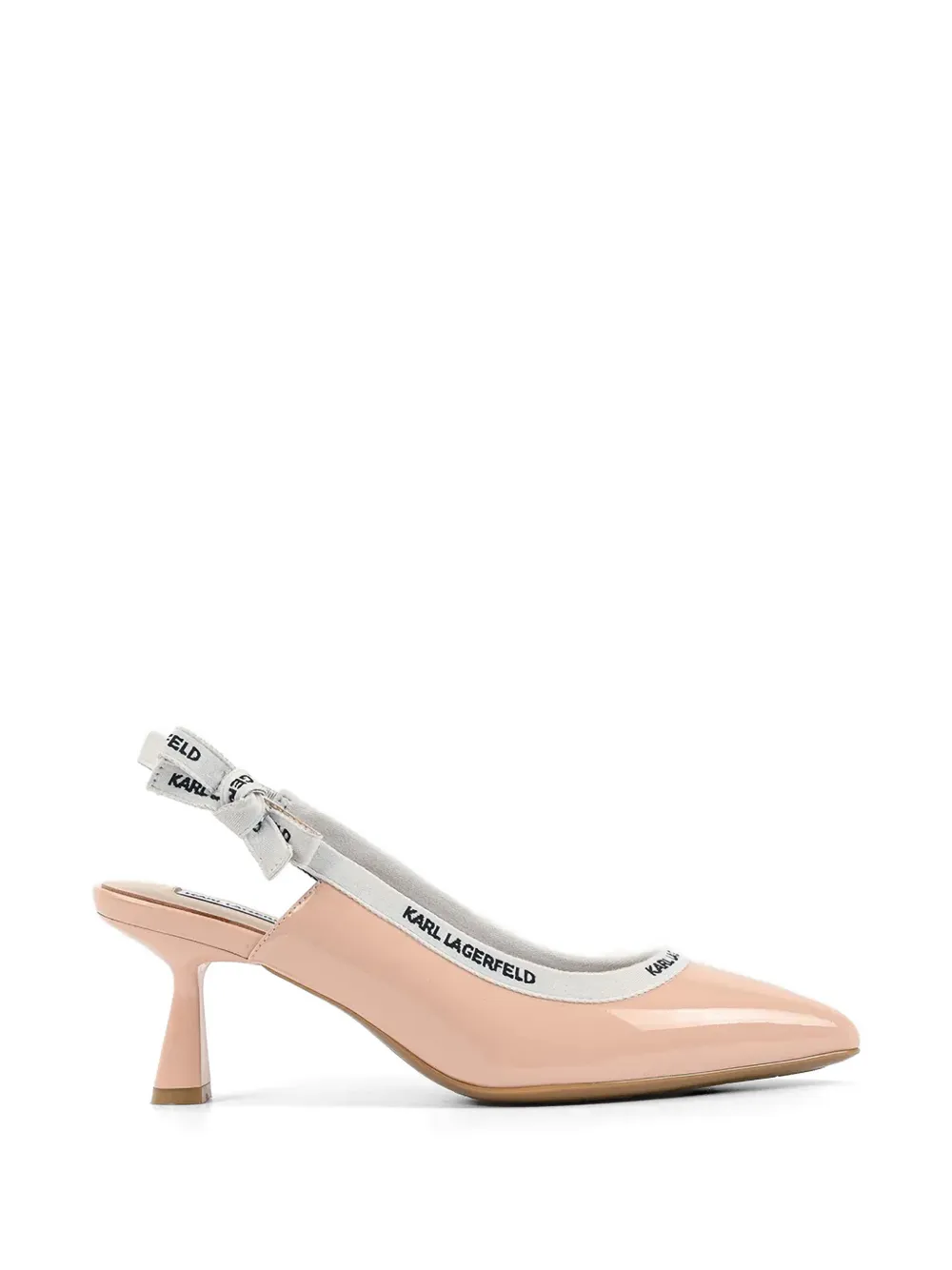 Karl Lagerfeld bow-detail slingback pumps - Toni neutri