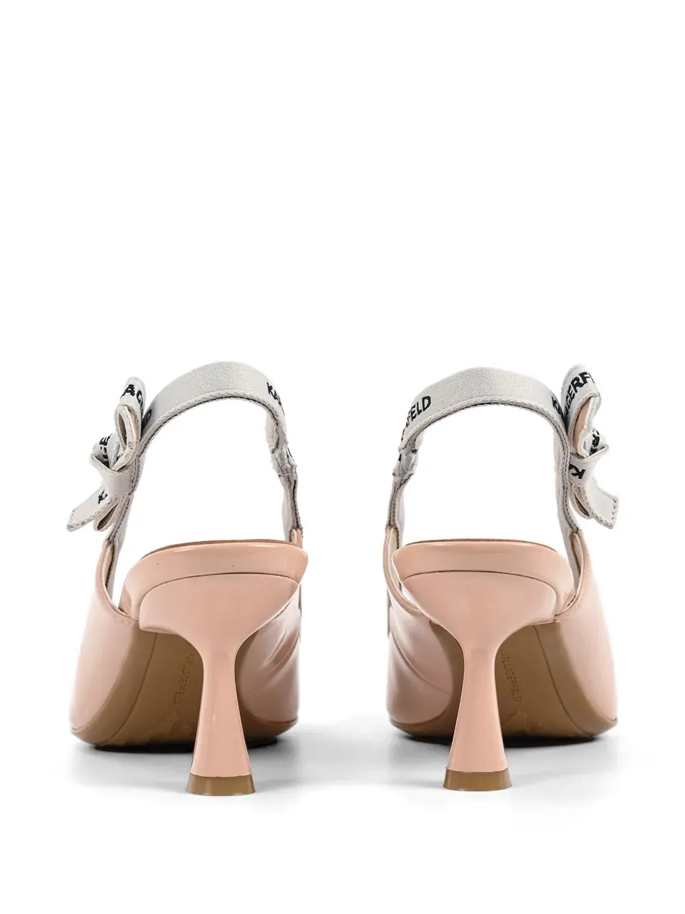 Karl Lagerfeld Slingback pumps met strikdetail Beige
